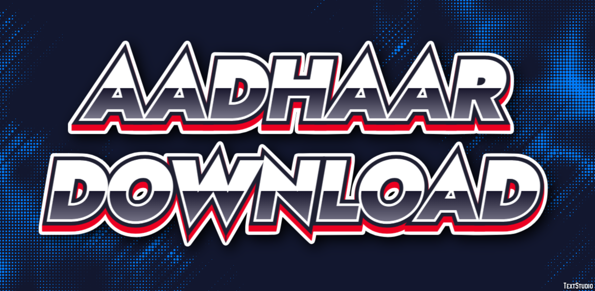 Aadhaar Download Metin Efekti