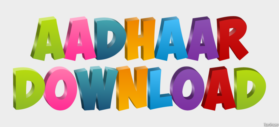 Aadhaar Download Texteffekt