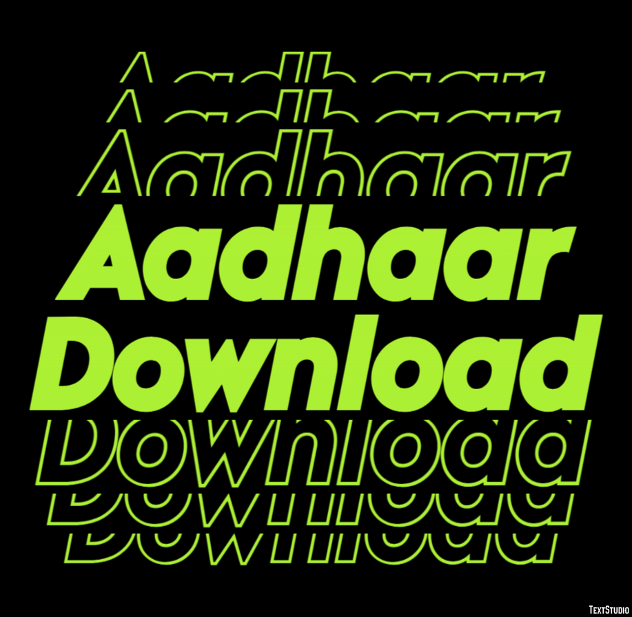 Aadhaar Download Metin Efekti