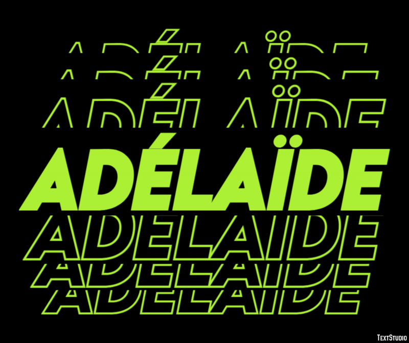 Adélaïde Text effect