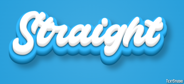 Straight Text Effect