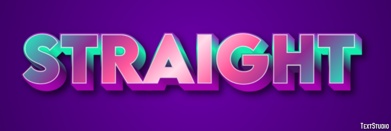 Straight Text Effect