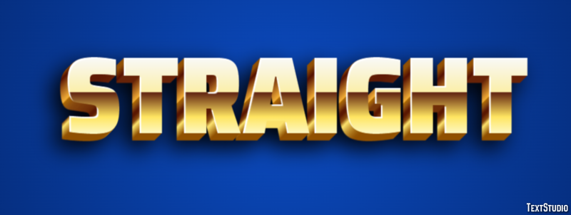 Straight Text Effect
