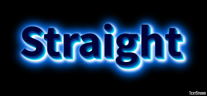 Straight Text Effect