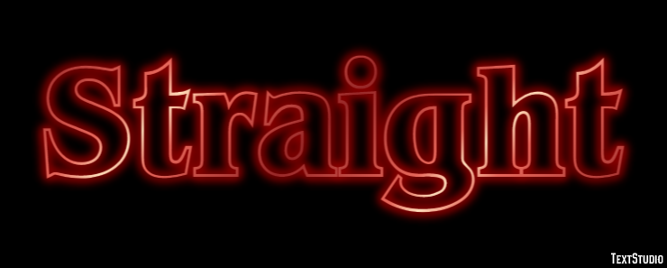 Straight Text Effect