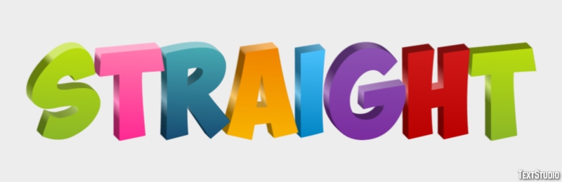 Straight Text Effect