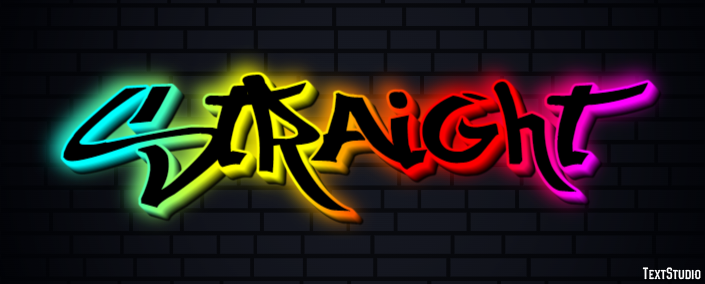 Straight Text Effect