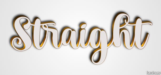 Straight Text Effect