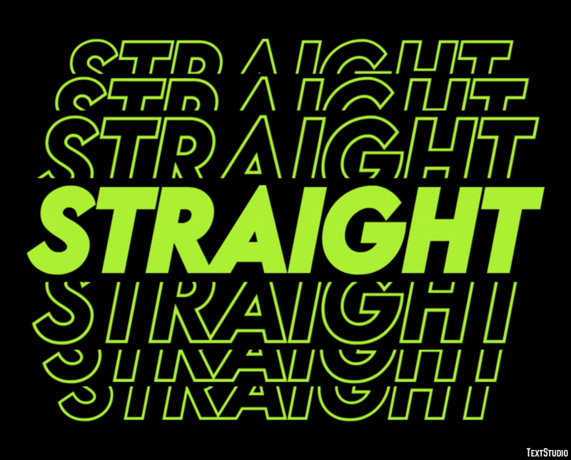 Straight Text Effect