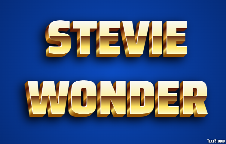 Stevie Wonder Efecto de texto