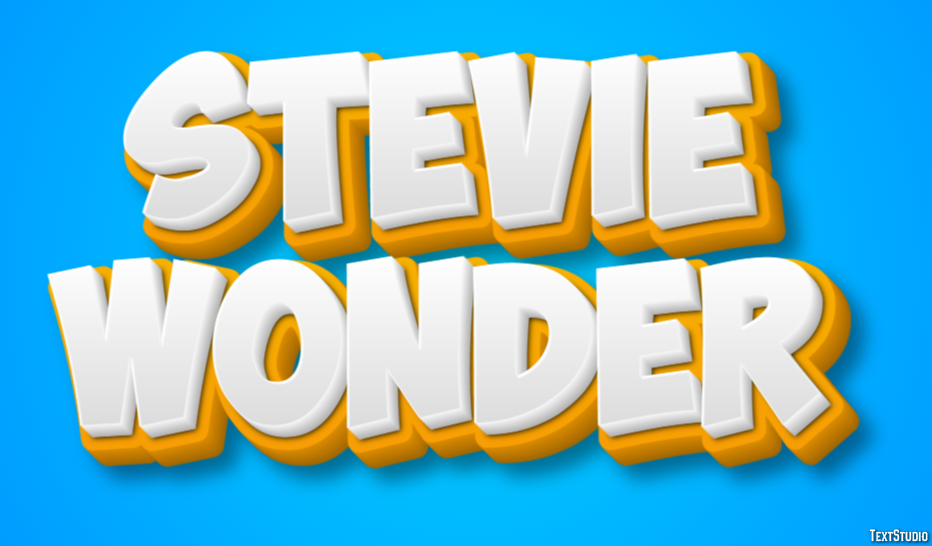 Stevie Wonder Efecto de Texto