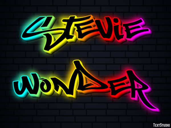 Stevie Wonder Efecto de Texto