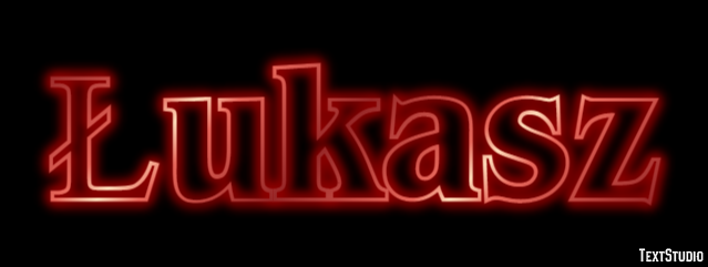 Łukasz Efeito de texto