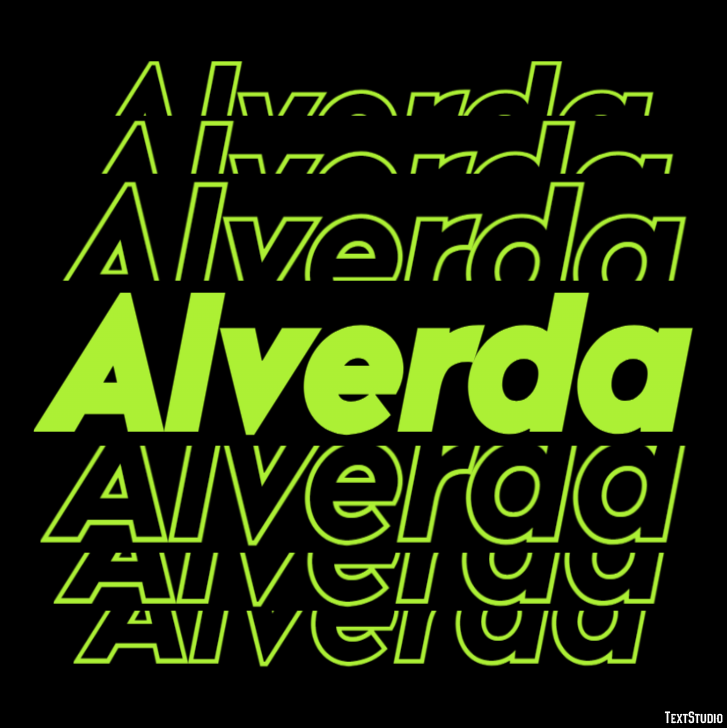 Alverda Text effect