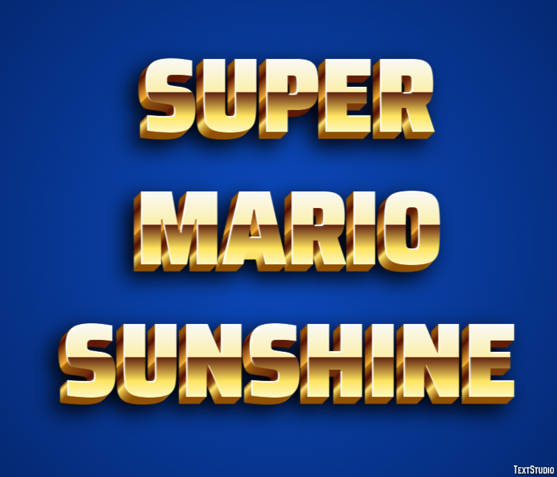 Super Mario Sunshine Effetto testo