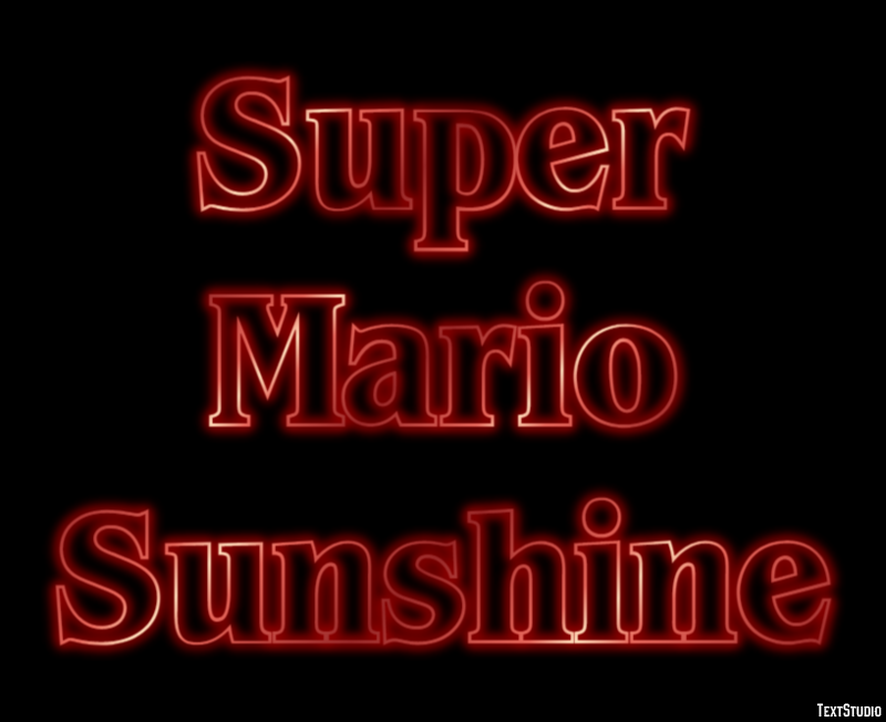 Super Mario Sunshine Effetto testo