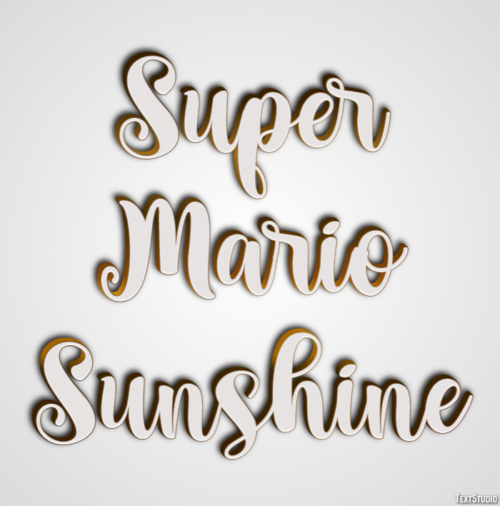 Super Mario Sunshine Effetto testo