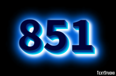 851 Efeito de texto
