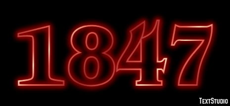 1847 Text effect