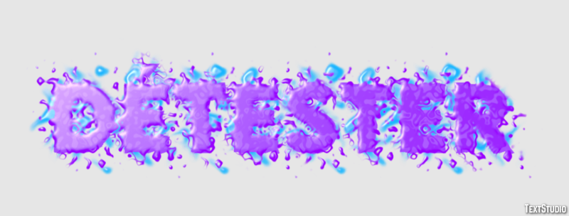 Détester Text effect