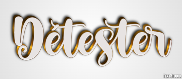 Détester Text effect