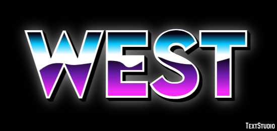 West テキスト効果