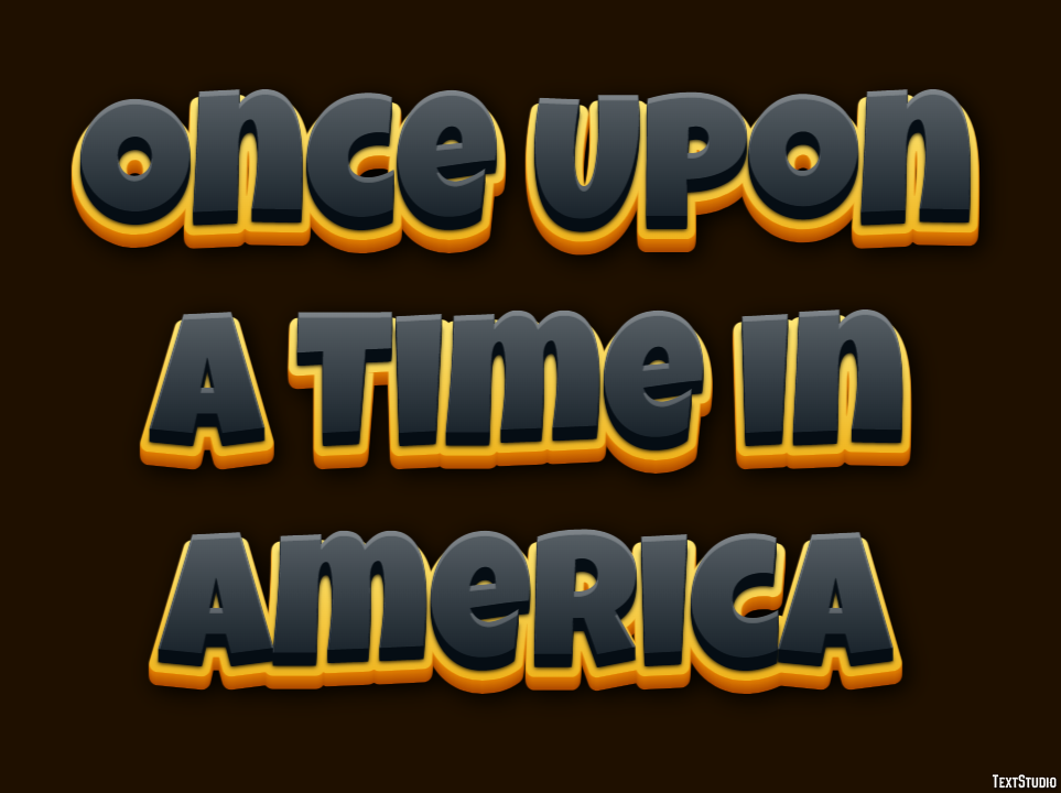 Once Upon a Time in America Text Effect