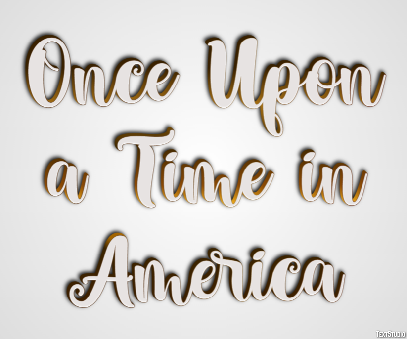 Once Upon a Time in America Text effect