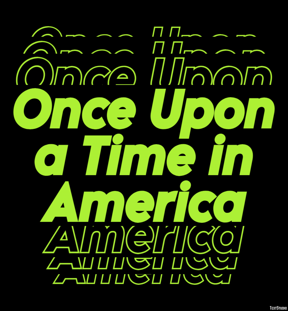 Once Upon a Time in America Text effect