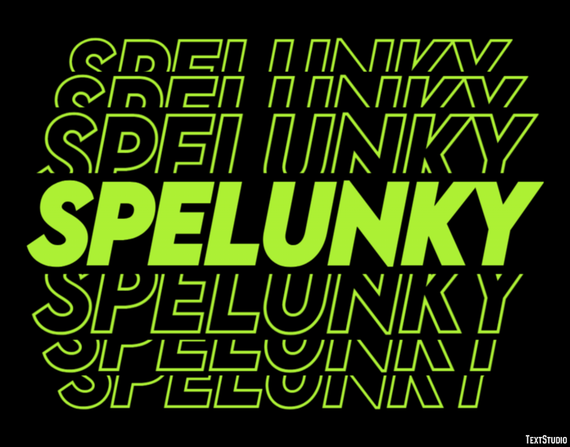 Spelunky Efeito de texto