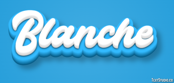 Blanche Text effect