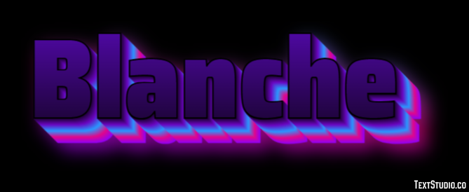 Blanche Text effect
