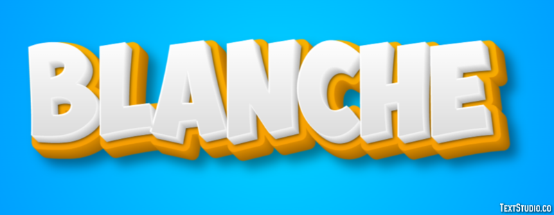 Blanche Text effect