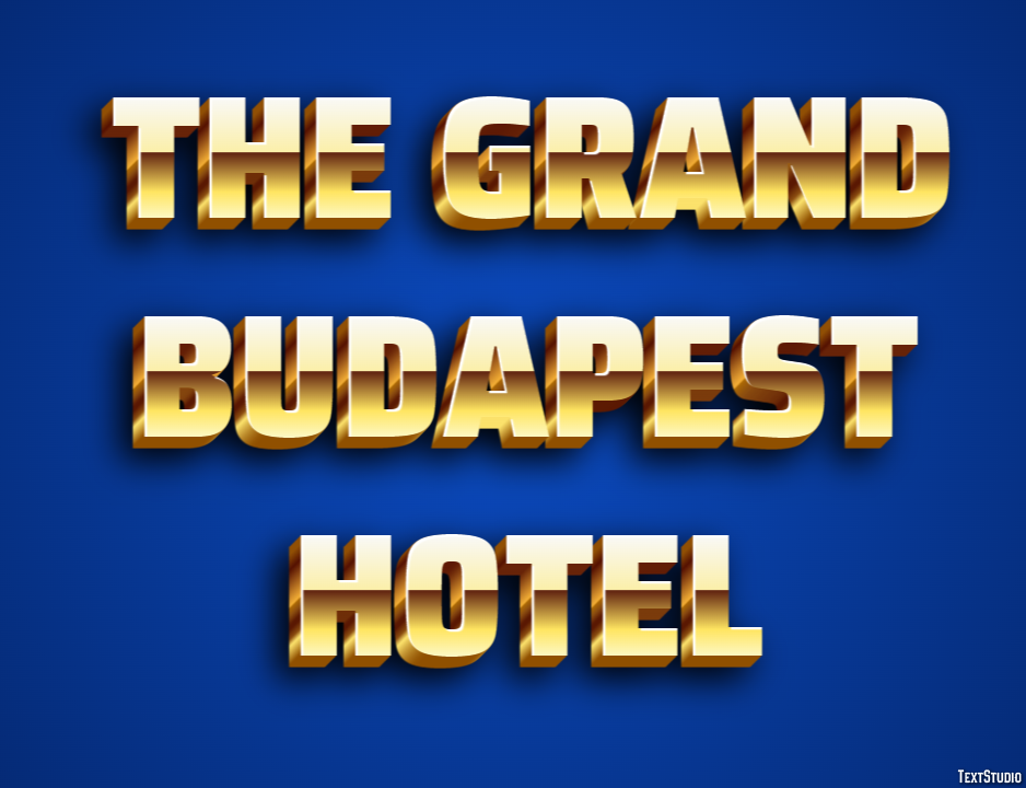 The Grand Budapest Hotel Text Effect
