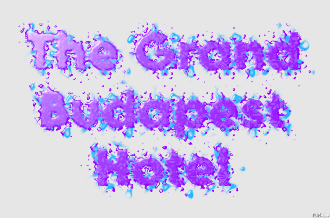 The Grand Budapest Hotel Texteffekt