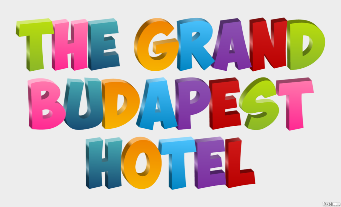 The Grand Budapest Hotel Text Effect