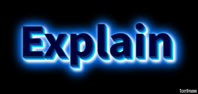 Explain Эффект текста