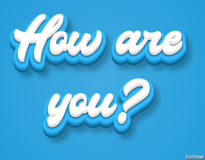 How are you? Texteffekt