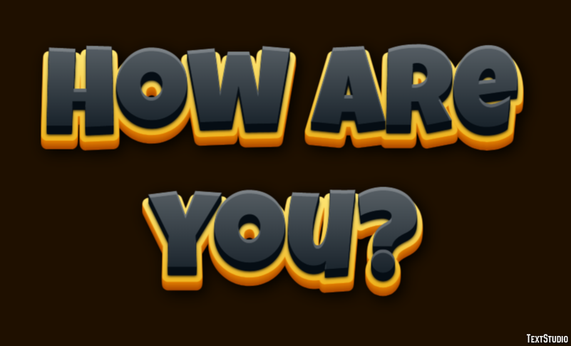 How are you? Tekst Effect