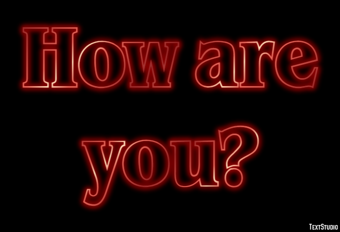 How are you? Texteffekt