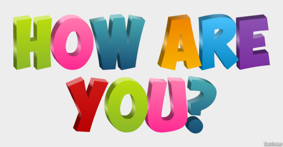 How are you? Эффект текста