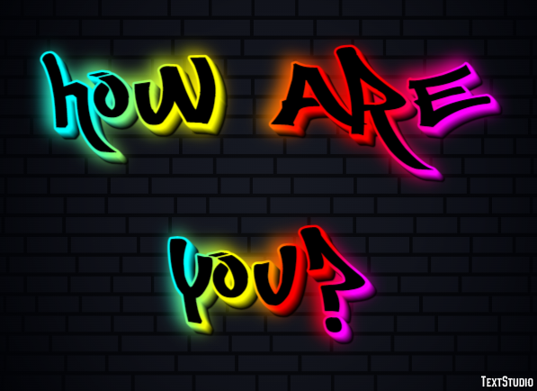How are you? Texteffekt