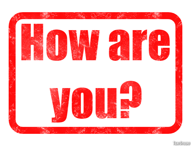 How are you? Texteffekt