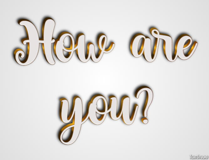 How are you? Text Effect