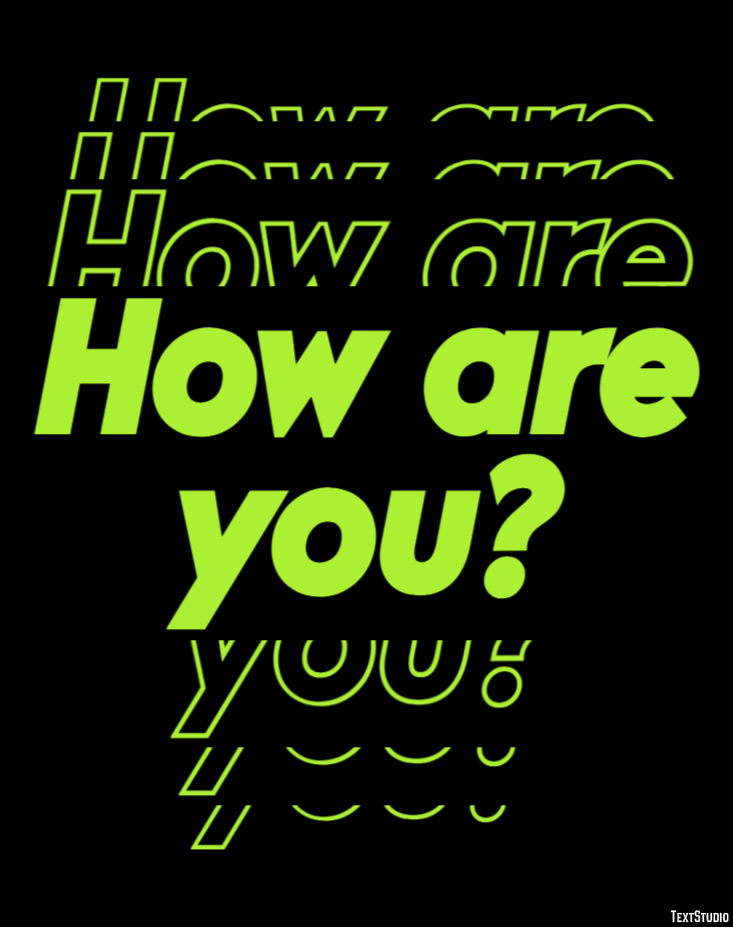 How are you? Texteffekt