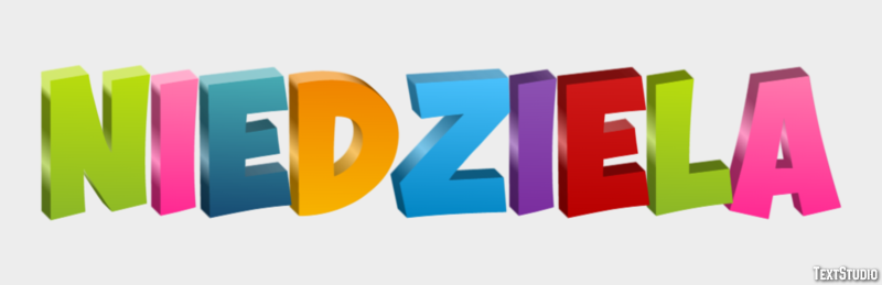 Niedziela Effetto testo