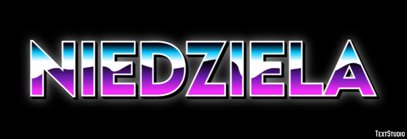 Niedziela Effetto testo