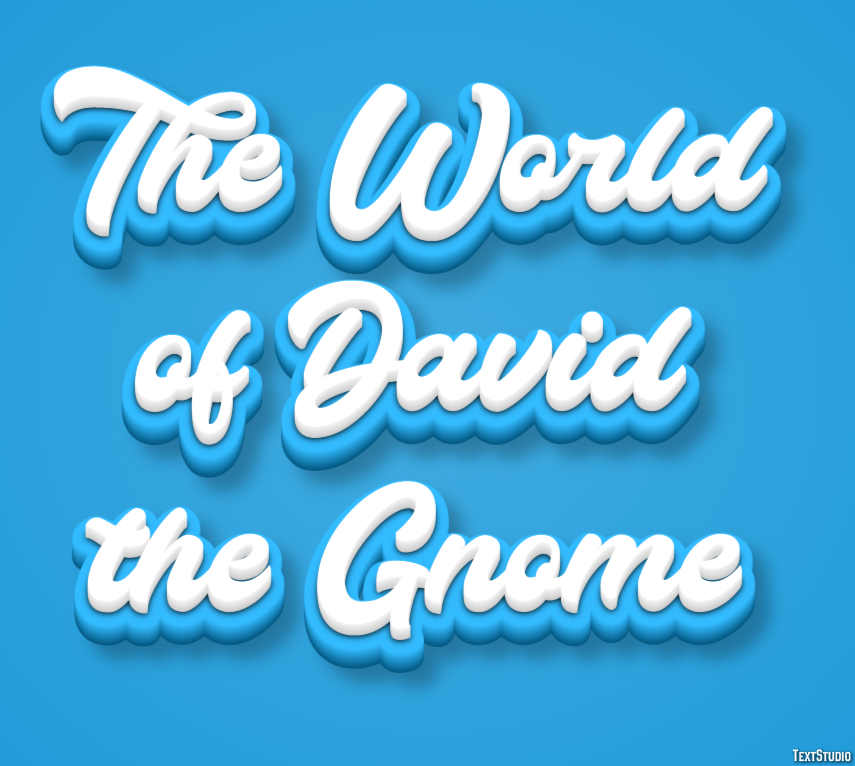 The World of David the Gnome Text Effect