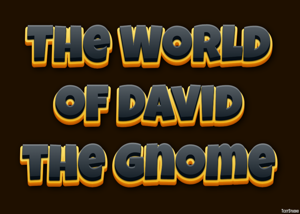 The World of David the Gnome Text effect