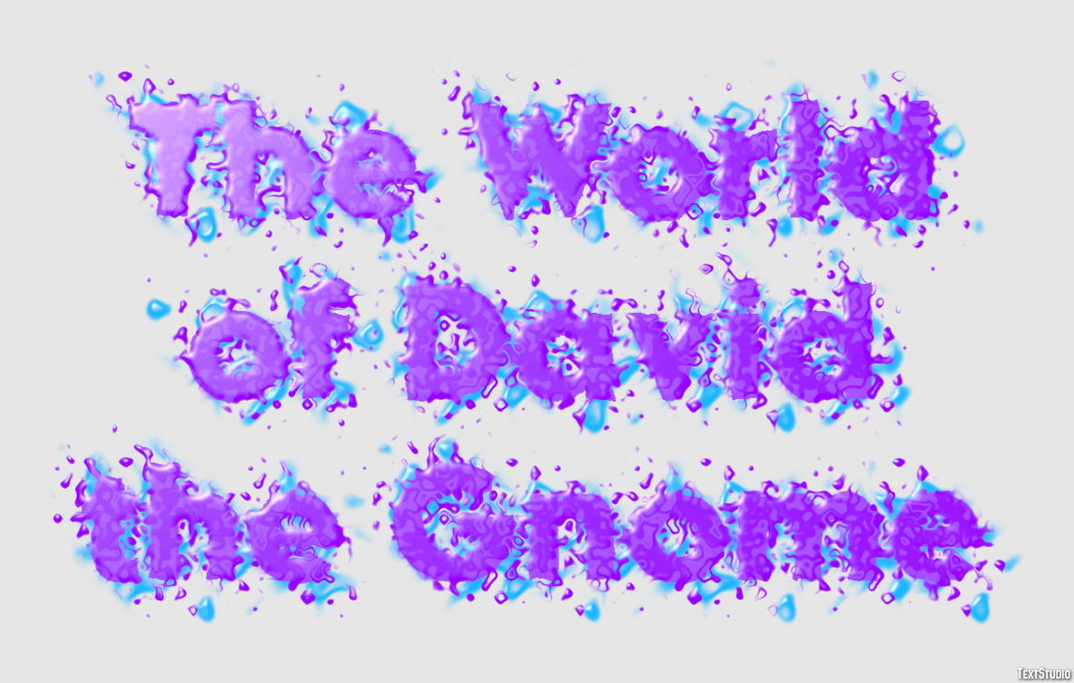 The World of David the Gnome Text effect